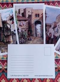 Scenes from Medieval Alhama de Granada, postcards 4pks